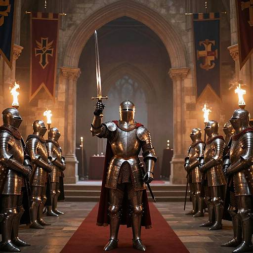 Medieval Knight's Oath Ceremony