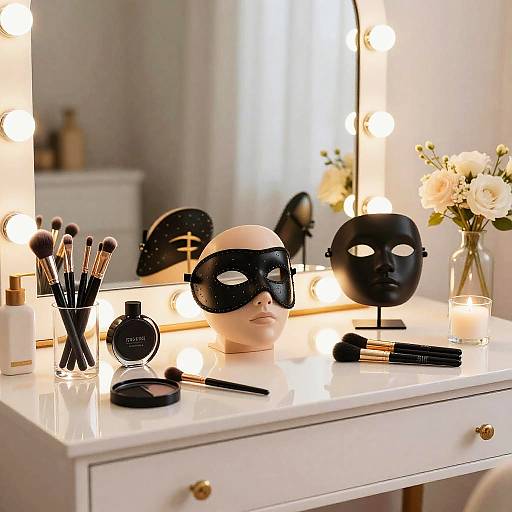 Elegant Mascaras on Luxury Vanity