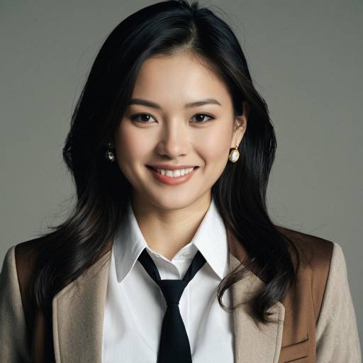 Confident Asian Businesswoman in Formal Attire