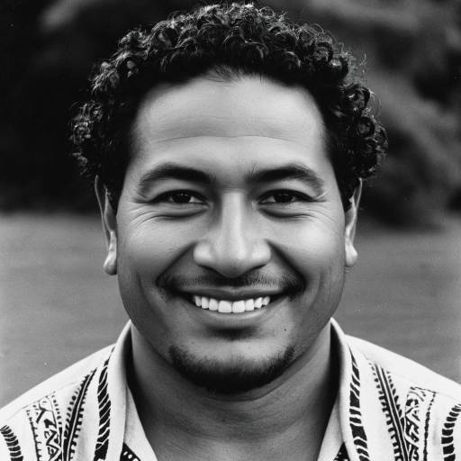 Portrait of Smiling Maori Man