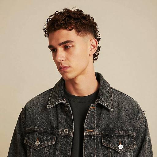 Wavy Faux Hawk Urban Fashion Portrait