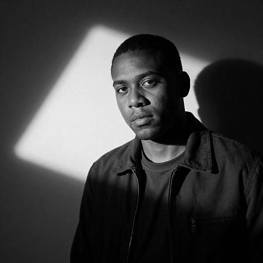 Triangular Light Noir Portrait of Man