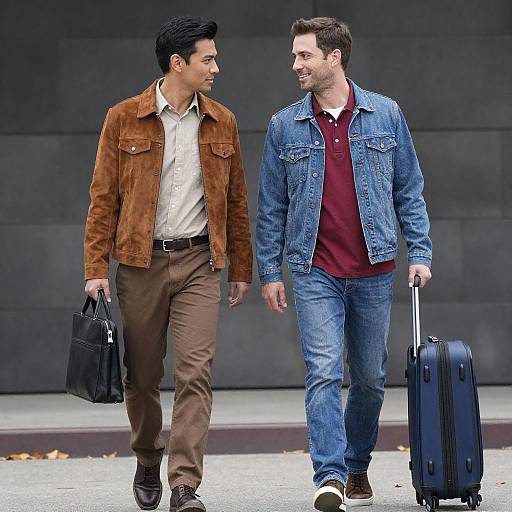 Autumn Walk: Two Friends Outdoors