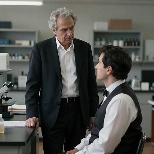 Serious Men in an Old Laboratory