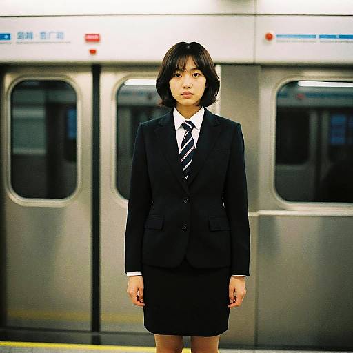 Woman Lawyer in Subway