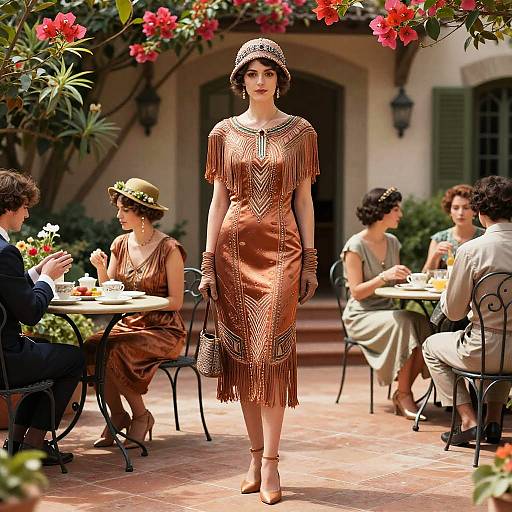 1920s Copper Art-Deco Tea Party