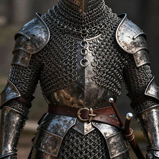 Detailed DND Chainmail Fantasy Warrior