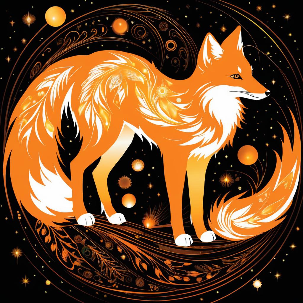 Radiant Fox Essence: Atomic Elegance