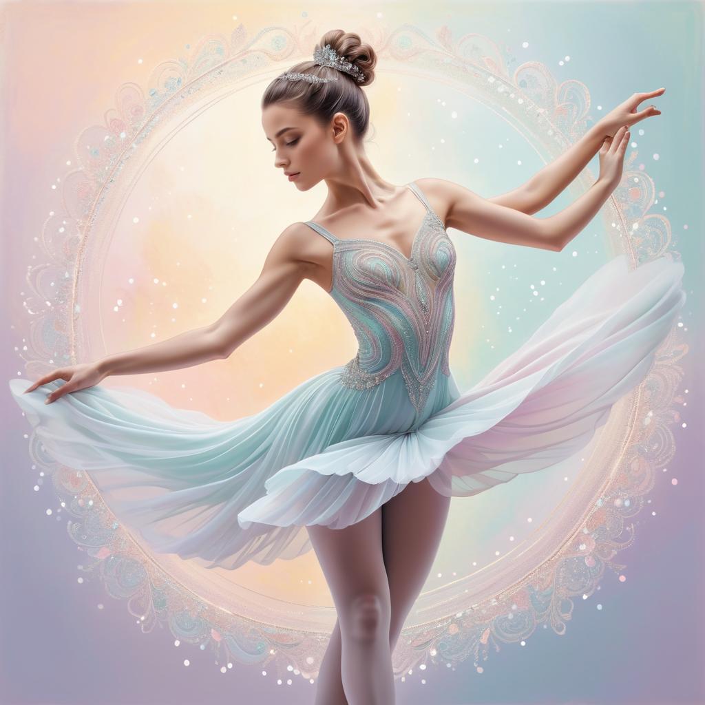 Elegant Ballerina in Serene Pastels