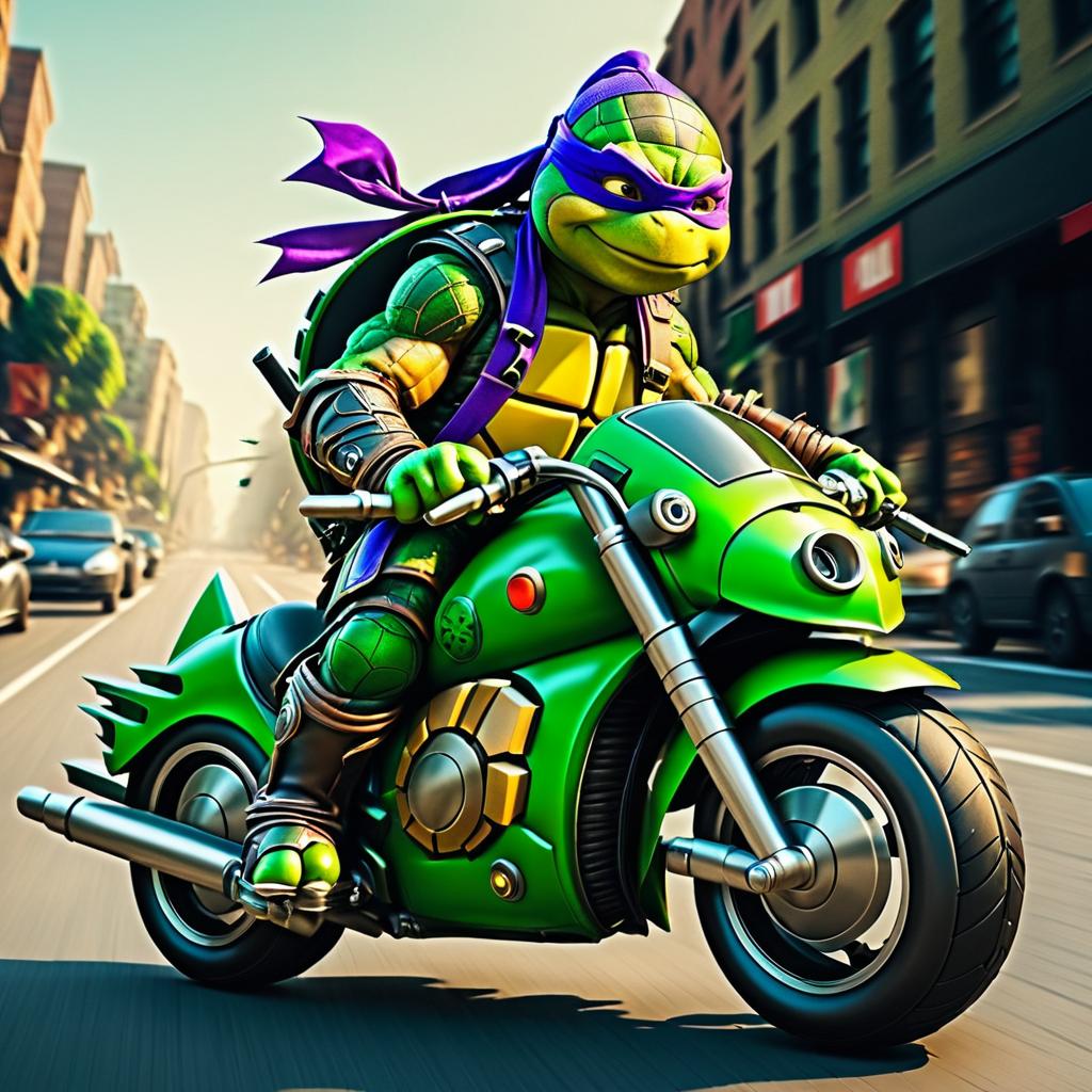 Ninja Turtle Adventures on Motorcycles