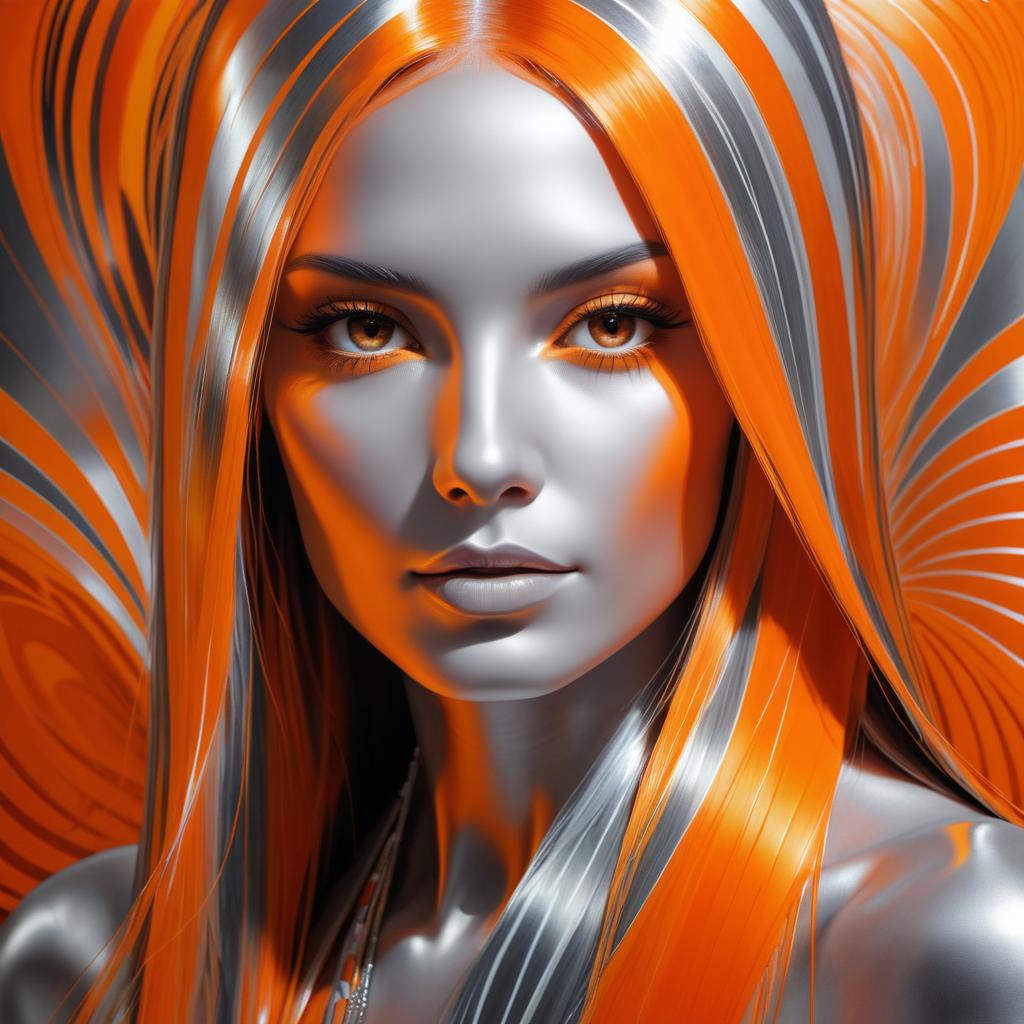 Vibrant Abstract Portrait of a Woman