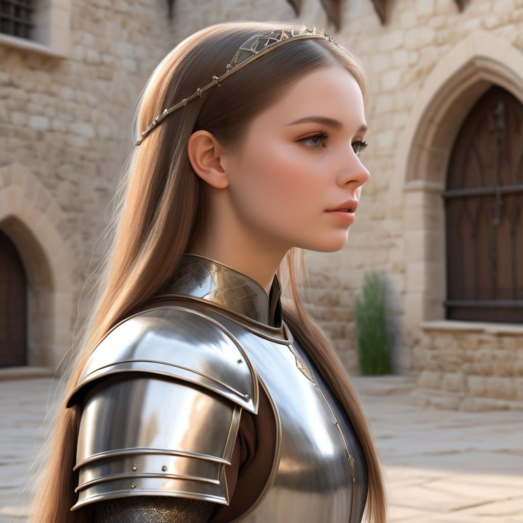 Photorealistic Medieval Girl in Armor