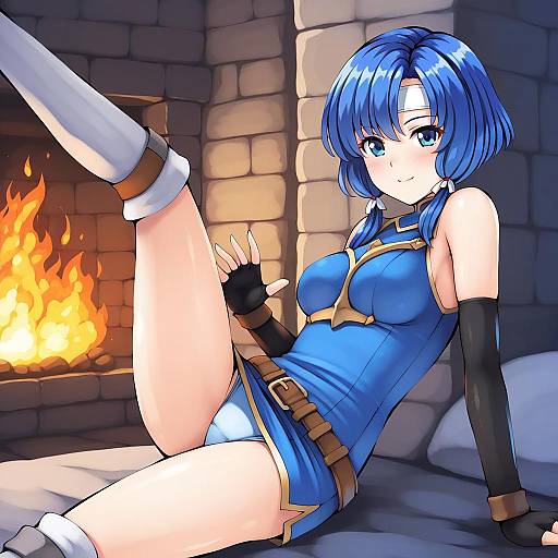 Illustration of Catria (fire emblem), fire emblem in the style of Aposine