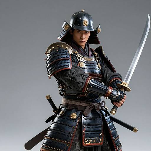 Futuristic Samurai Warrior in Armor