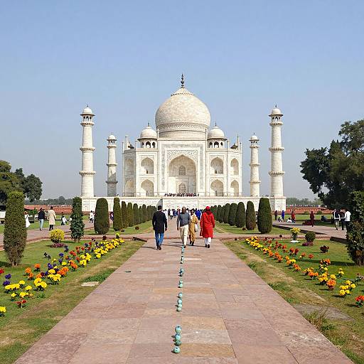 Serene Mughal Garden with Vibrant Colors