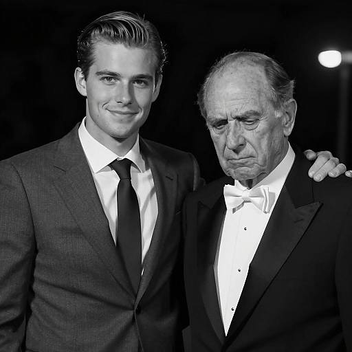 Formal Black-and-White Photo of Two Men
