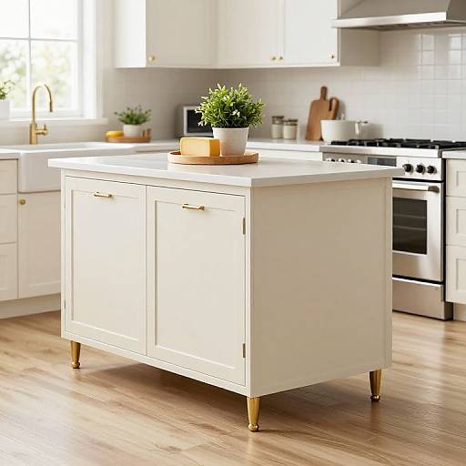 Elegant Central Kitchen Island Cart