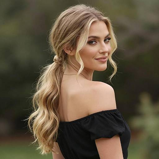 Blonde Woman Side Profile Portrait