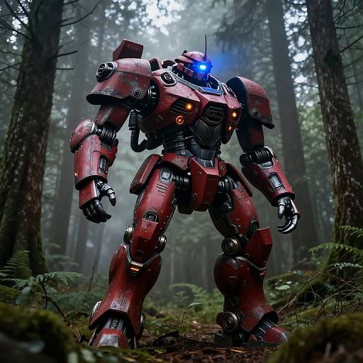 Majestic Battletech Mecha in Forest
