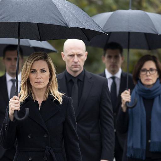 Serious Umbrella Portrait in the Rain