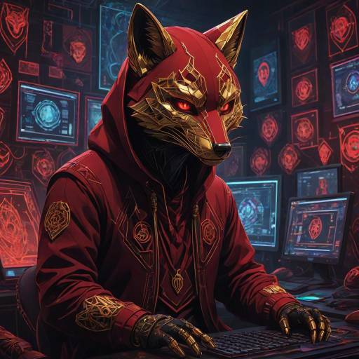 Mystical Fox in Hacker Aesthetic Mystical Fox in Hacker Aesthetic