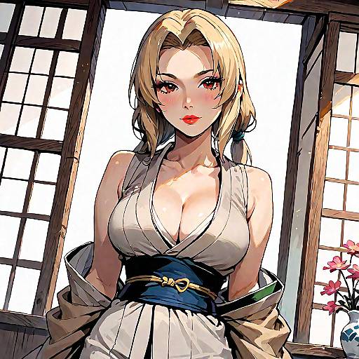 Tsunade in Grey Kimono Dutch Angle