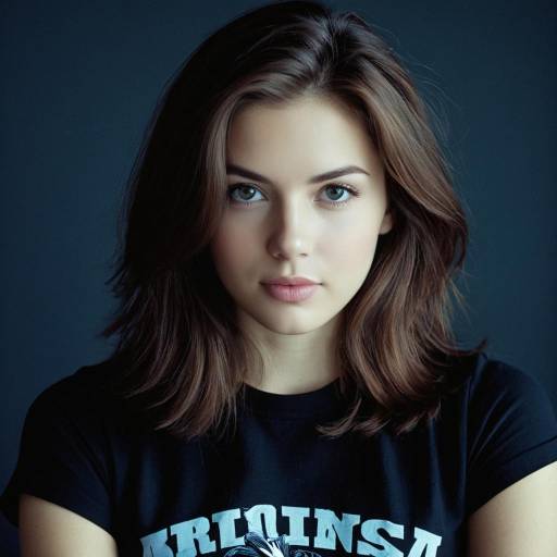 Young Woman Portrait with Brown Hair