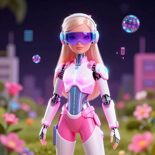 Barbie AI in Futuristic Virtual Reality