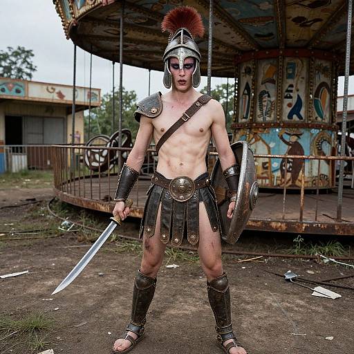 Grunge Gladiator in Derelict Park