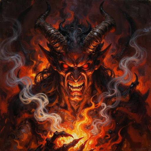 Fiery Angry Satan Gothic Portrait