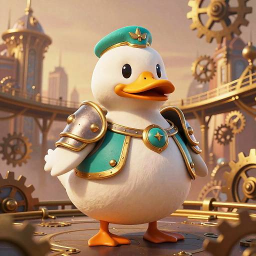 Chubby Duck Knight in Clockwork City