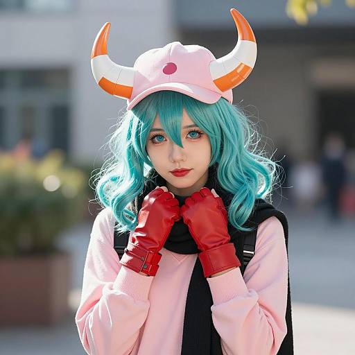 Photorealistic Jolyne Cujoh Cosplay Outdoors