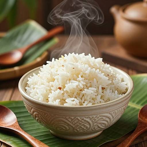 Steaming Bigas in Filipino Kitchen