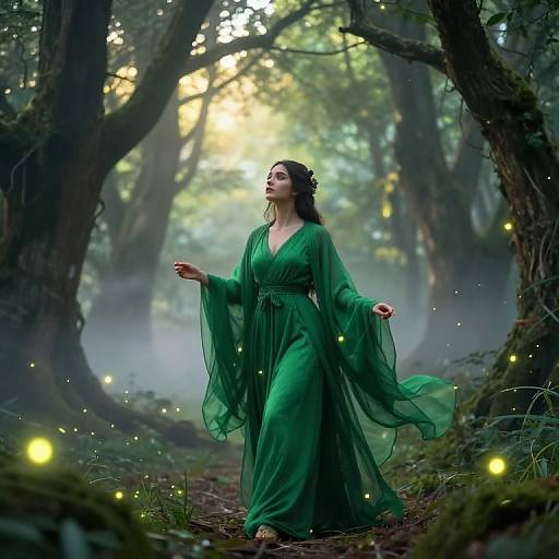 Nadine in Mystical Forest Dawn