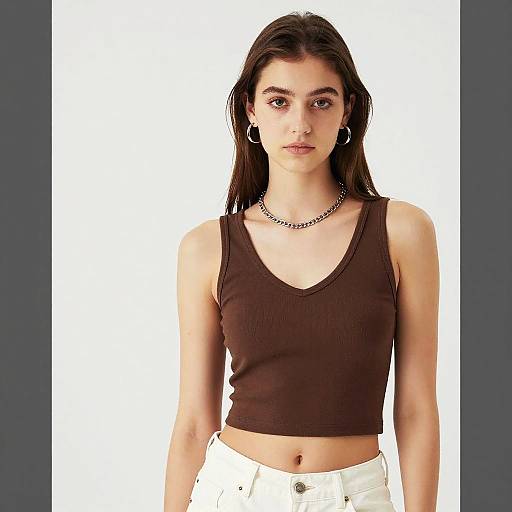 Young Woman in Stylish Casual Outfit