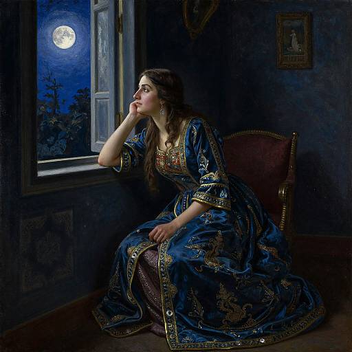 Orientalist Woman in Persian Safavid Dress