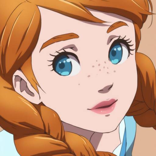 Illustration of Anna (frozen), frozen (disney) in the style of Errant