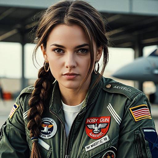Realistic Top Gun Maverick Costume Portrait
