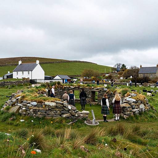 Serene Neolithic Village Life