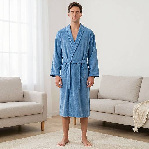 Man in Blue Robe Costume