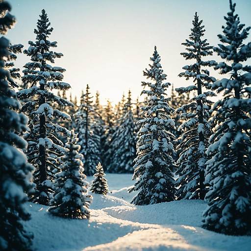 Miniature Snow-Covered Forest Model