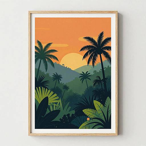 Lush Tropical Summer Rainforest Poster