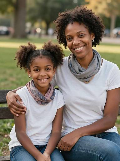 Golden Hour Mother and Daughter Portrait