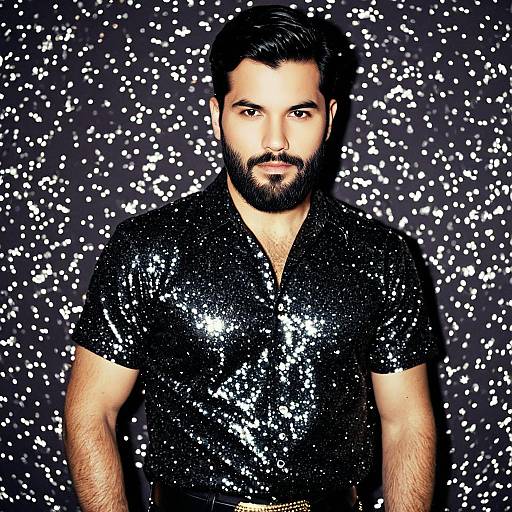 Glittery Retro Party Outfit for Men
