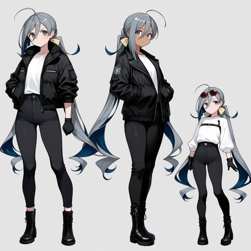 Stylized Dark-Skinned Girls in Alternate Costumes
