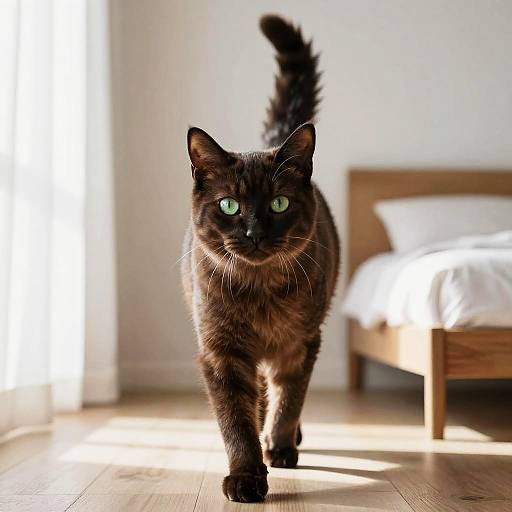 Regal Turkish Angora in Scandinavian Room