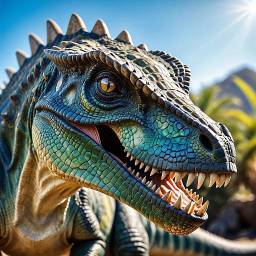 Hyper Realistic Dinosaur Close-Up