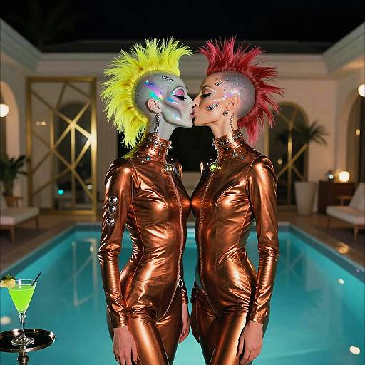 1970s Extraterrestrial Nighttime Pool Party