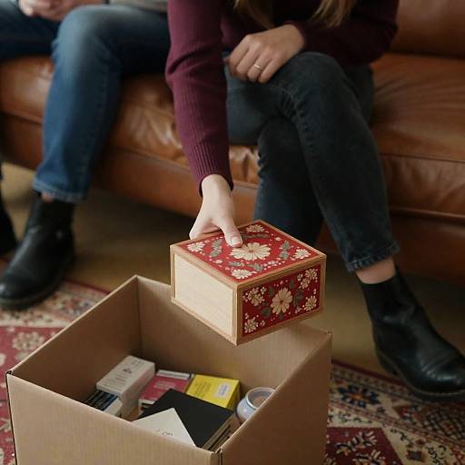 Cozy Indoor Scene with Floral Box