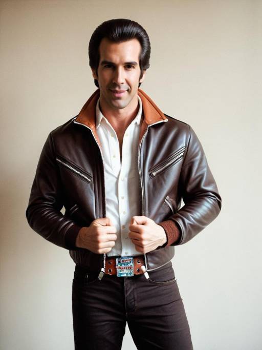 Man in The Fonz Cosplay Costume